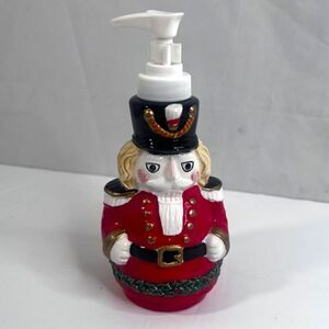 Nutcracker Ceramic Soap Dispenser Pump Christmas Holiday Decor 6.5"